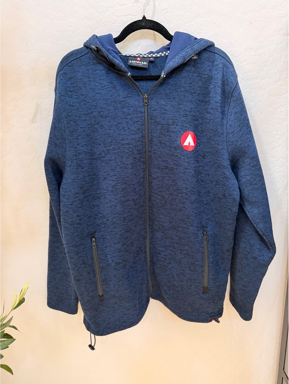 Airwalk Blue Marbled Knot Full Zip Hoodie